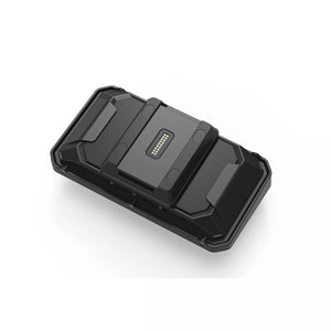 aoocci-BM6-BMW-Moduł montażowy Kamera motocyklowa: konstrukcja z elementem z pinami (do połączenia elektronicznego) oraz materiałem antypoślizgowym, służący do stabilnego zamocowania ekranu i zapewnienia łączności z urządzeniem – część niezbędna do instalacji i funkcjonalności kamery na motocyklu.