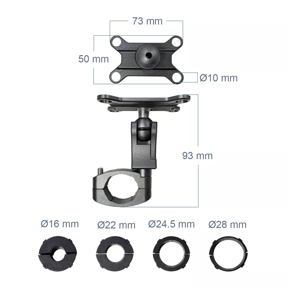 Wytrzymały metalowy uchwyt CarPlay do motocykla