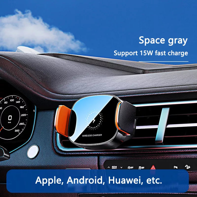 Uchwyt na telefon z ładowaniem bezprzewodowym na kratkę wentylacyjną