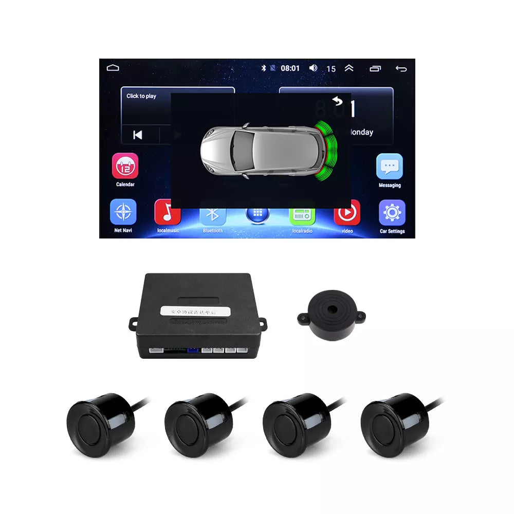 Radar cofania R401 Android z 4 czujnikami parkowania