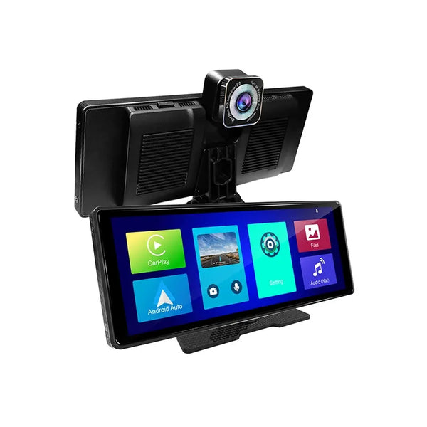 Aoocci P100 1080 Podwójna kamera samochodowa z radiem FM i Apple CarPlay & Android Auto