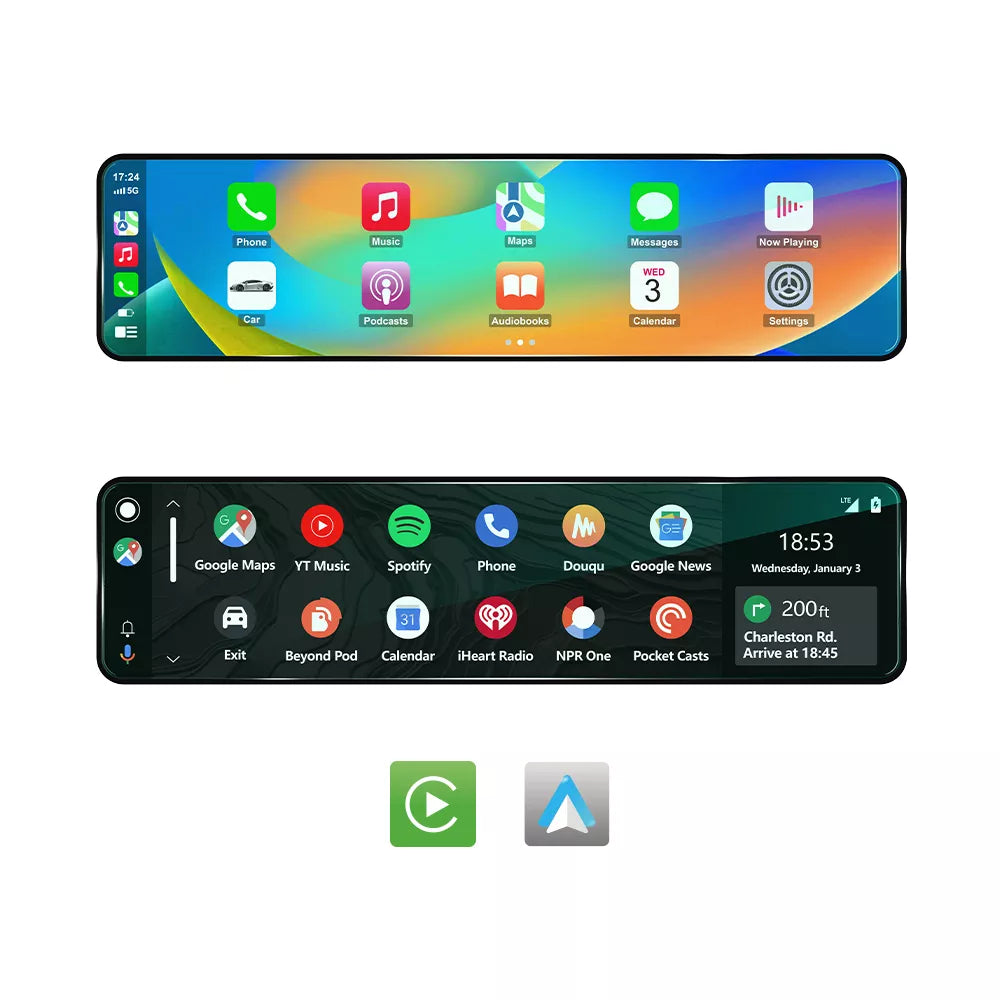 Aoocci P112 4K/2K Dashcam GPS Recorder 3-kanałowy przenośny CarPlay/AA Car Radio