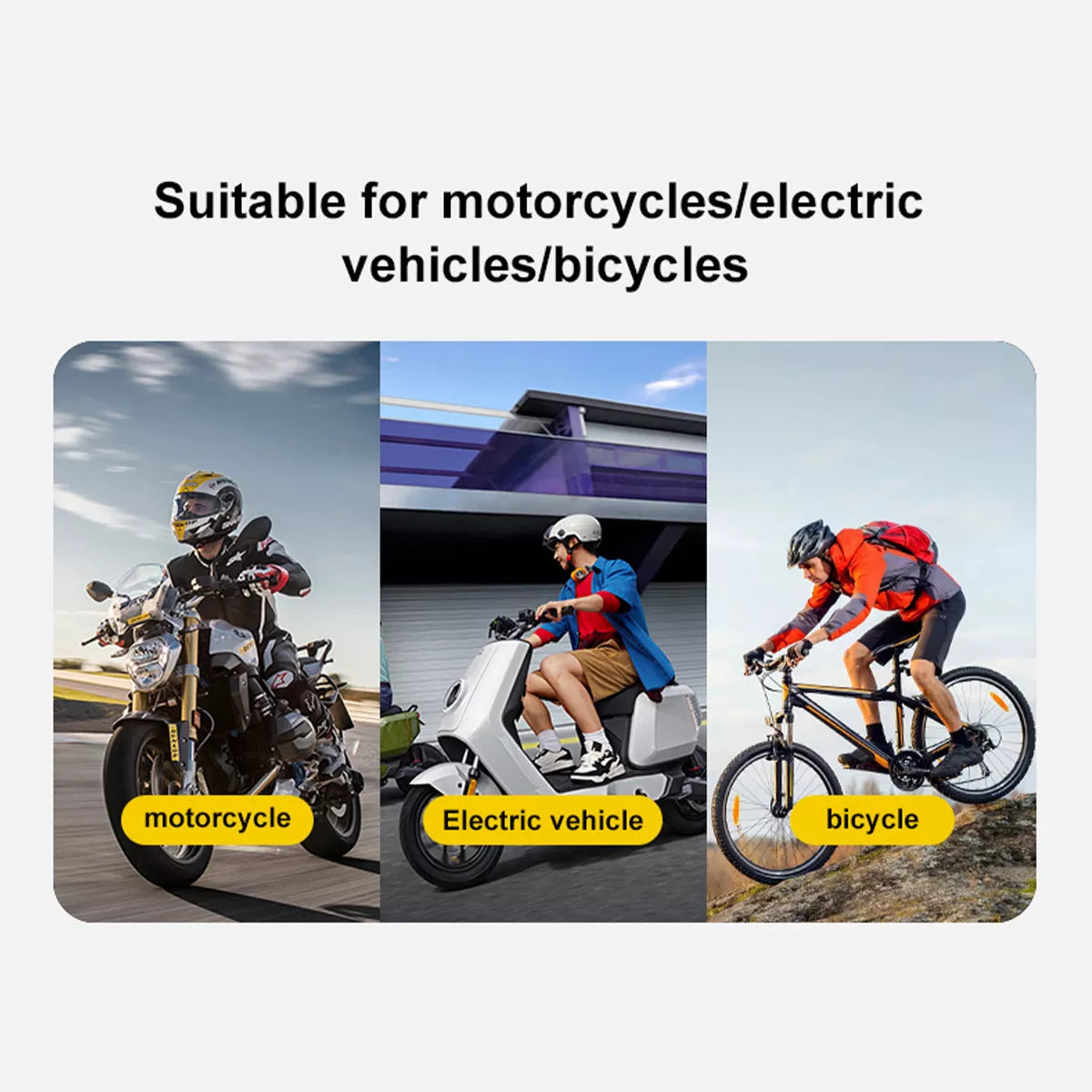 Dopasowanie do motocykli, pojazdów elektrycznych i rowerów