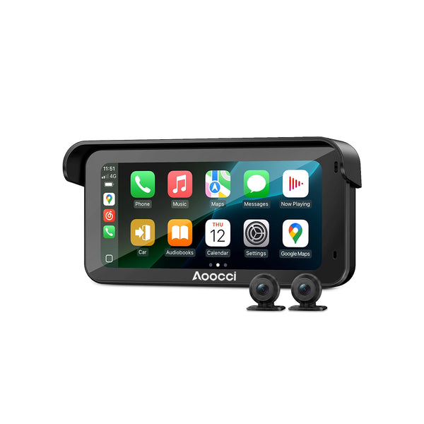C6 Pro Rejestrator Motocyklowy 1080p, GPS, Bezprzewodowy CarPlay