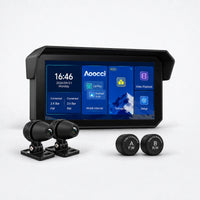 C9 Pro Max dla motocykli Kamera przednia i tylna, z bezprzewodowym CarPlay