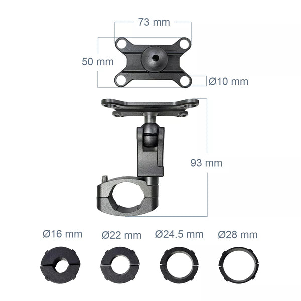 Wytrzymały metalowy uchwyt CarPlay do motocykla