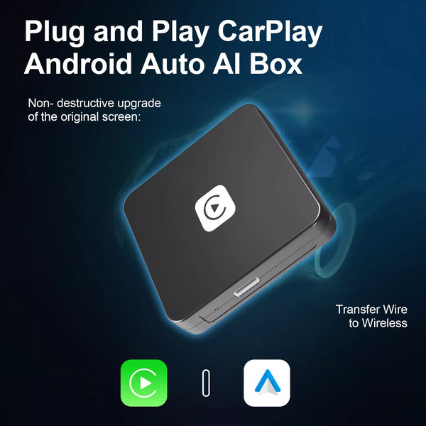 AB08 Bezprzewodowy CarPlay i Android Auto AI Box dla inteligentnej jazdy