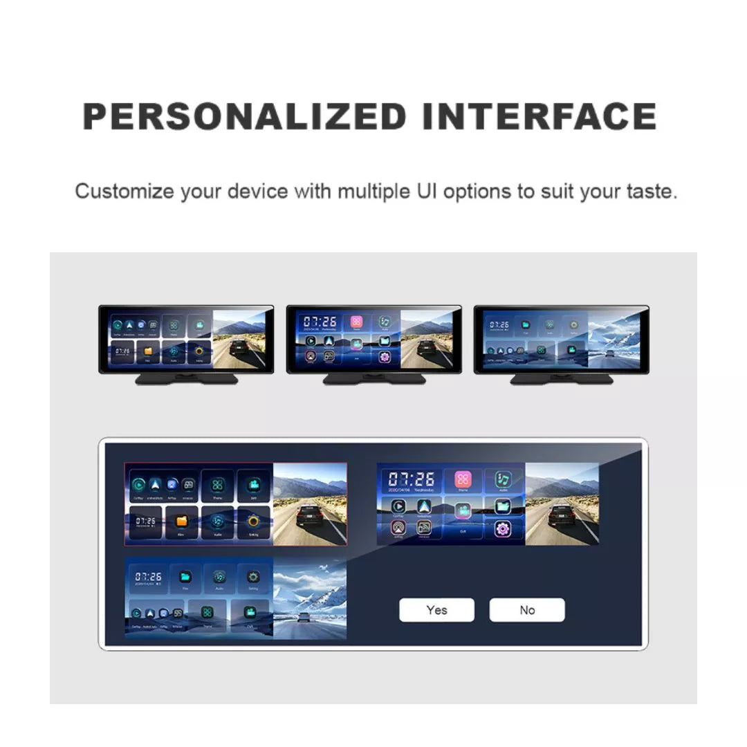Aoocci P113 4K Kamera samochodowa  z nawigacją GPS i FM CarPlay