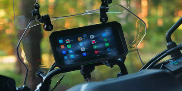 U6/7 Rejestrator Motocyklowy  – Nawigacja Android 14 z Kamerą Przód i Tył 1080p, TPMS