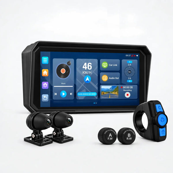 U6/7 Wideorejestrator Motocyklowy Android 15 + TPMS FHD