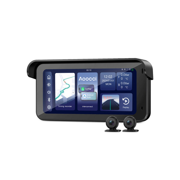 C6 Pro Rejestrator Motocyklowy 1080p, GPS, Bezprzewodowy CarPlay