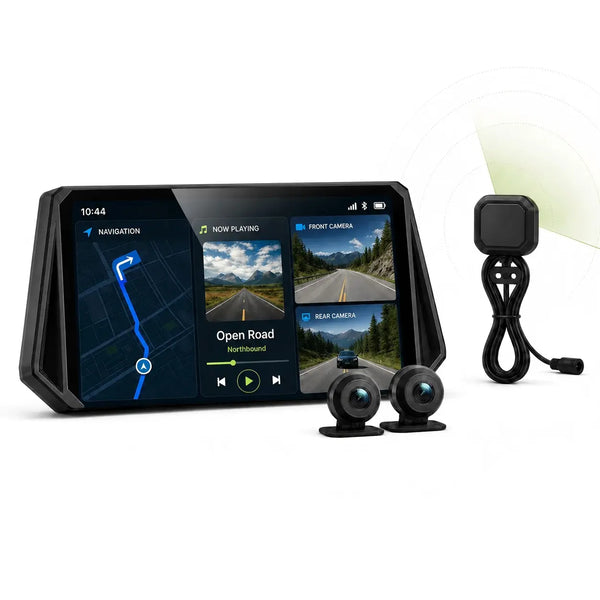 D6A 6,1-calowy ultraszeroki inteligentny wyświetlacz z radarem BSD 60GHz i TPMS | Kamera Dual Dash Cam 2K