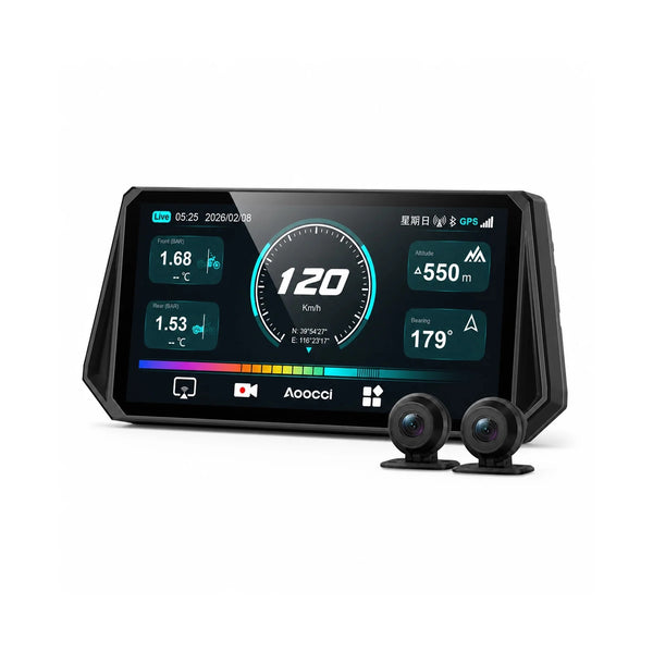 D6A 6,1-calowy ultraszeroki inteligentny wyświetlacz z radarem BSD 60GHz i TPMS | Kamera Dual Dash Cam 2K